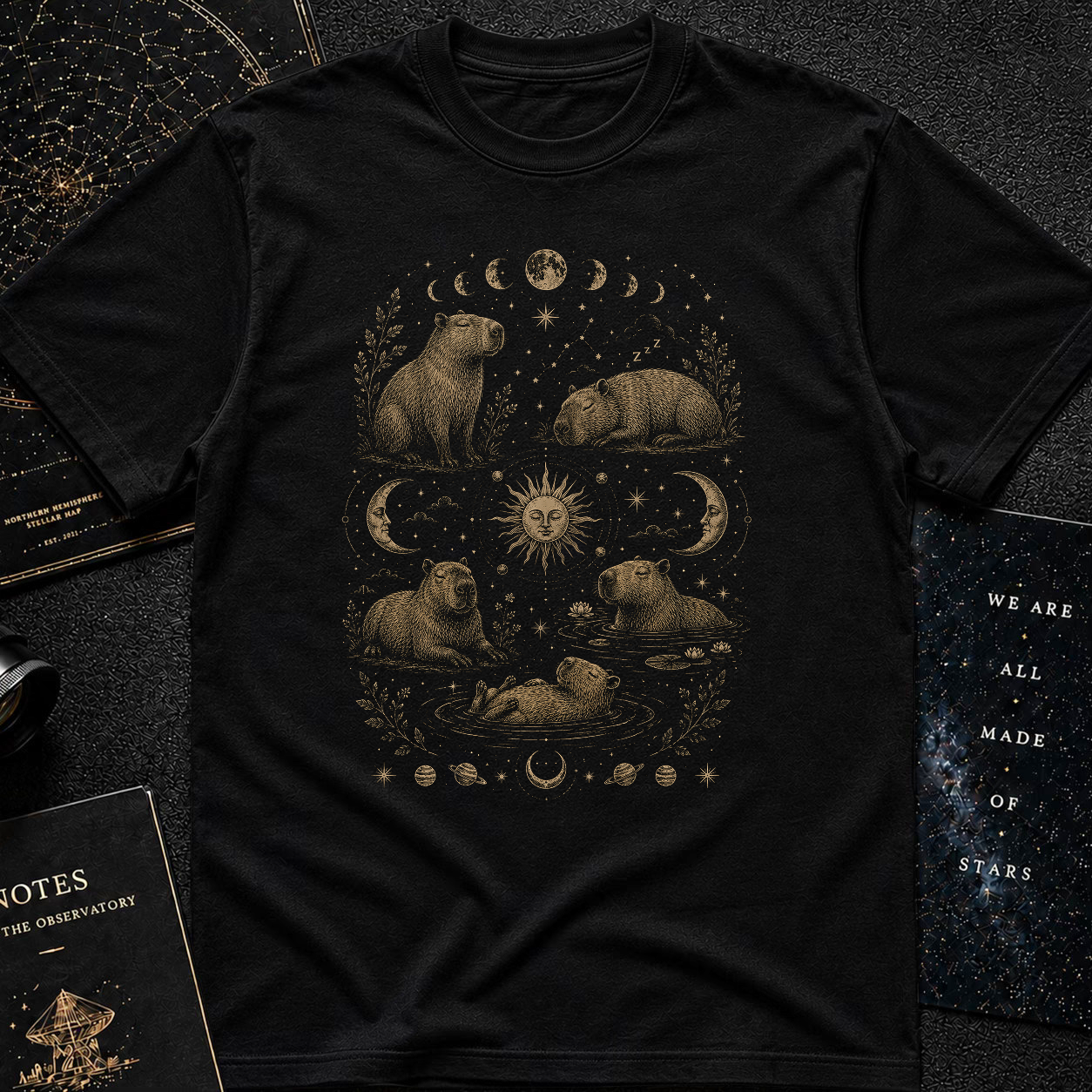 Capibaras & Moon T-shirt