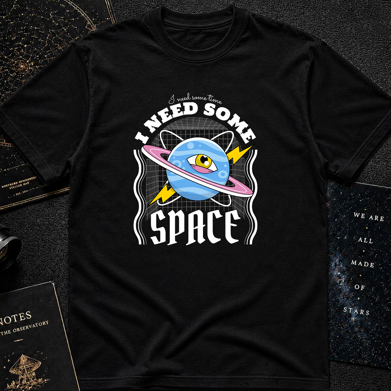 I Need Some Space T-Shirt – Funny Outer Space Graphic Tee with Planet Eye Design