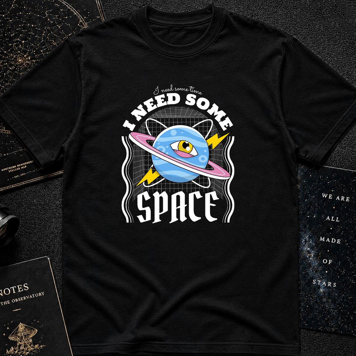 I Need Some Space T-Shirt – Funny Outer Space Graphic Tee with Planet Eye Design