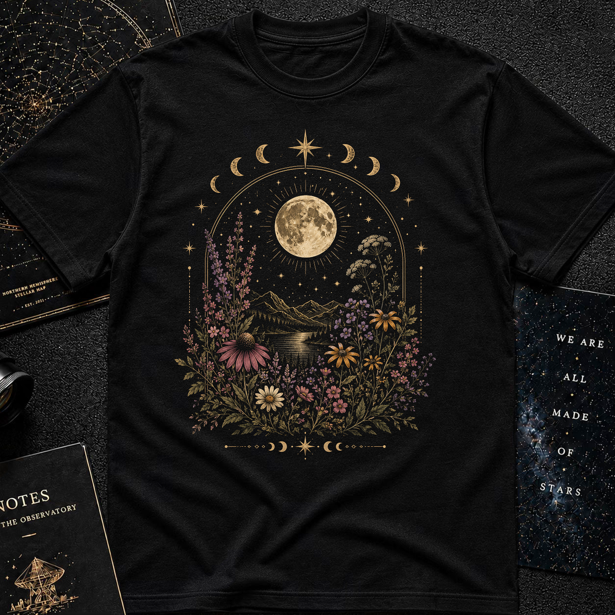 Flowers & Moon T-Shirt