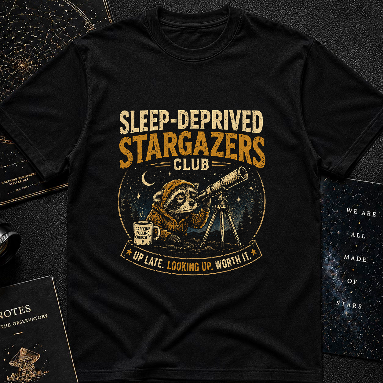 Sleep-Deprived Stargazers Club T-Shirt