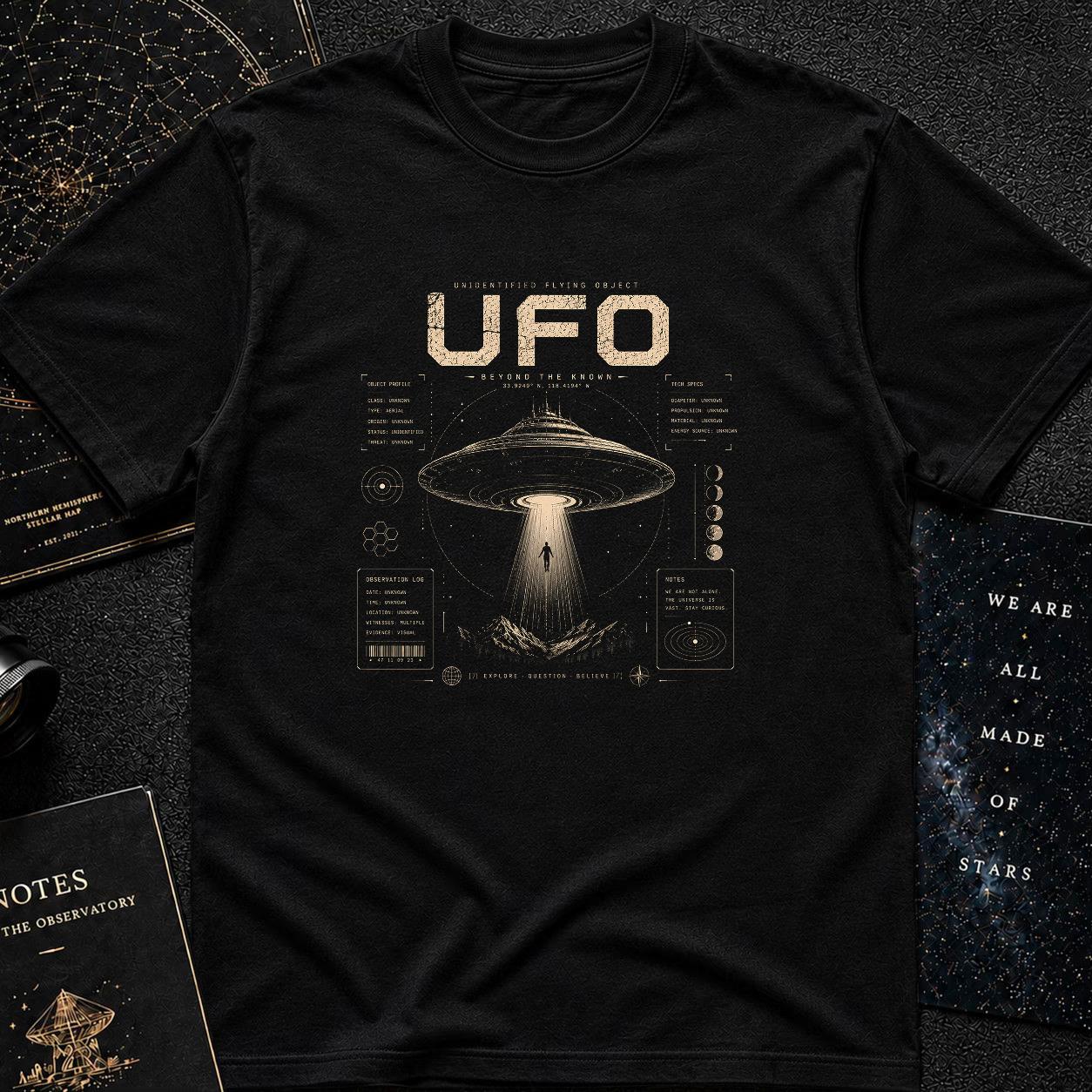 UFO Spaceship above