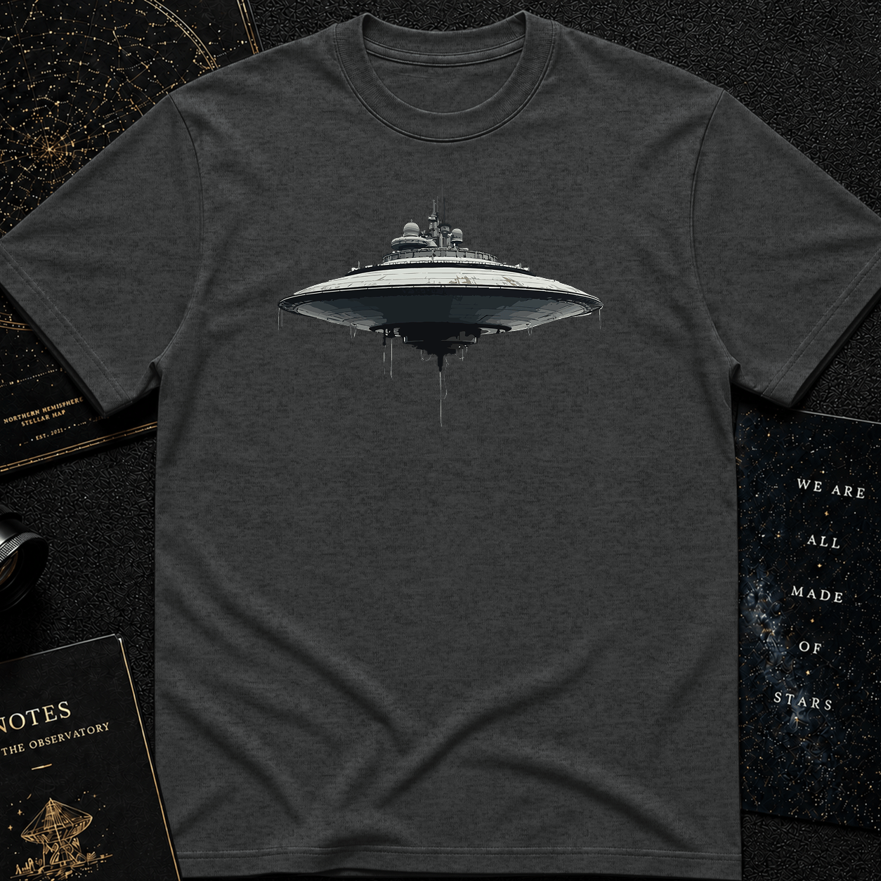 Futuristic UFO Spaceship T-Shirt – Sci-Fi Techwear Gift for Space Lovers