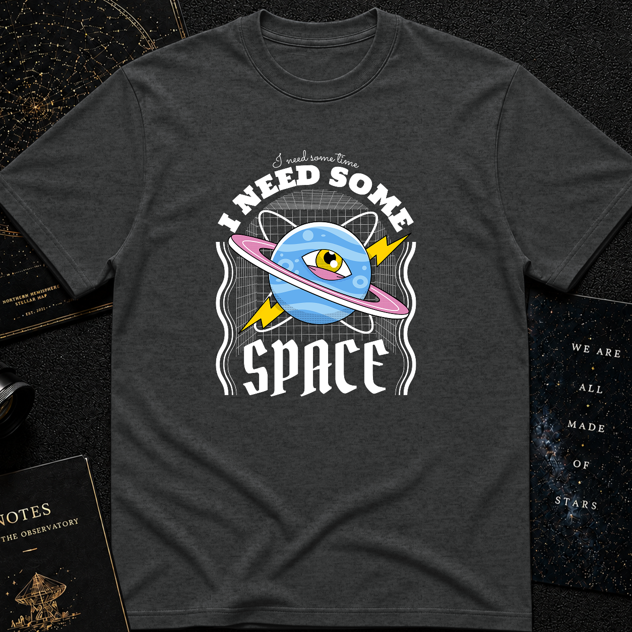 I Need Some Space T-Shirt – Funny Outer Space Graphic Tee with Planet Eye Design