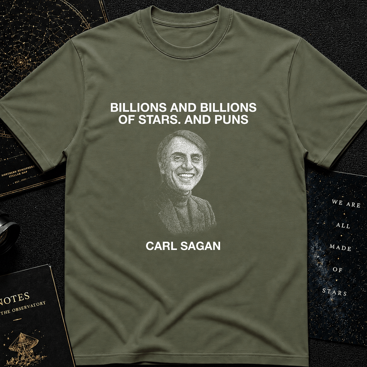 Billions and Billions of Laughs – Carl Sagan Tee