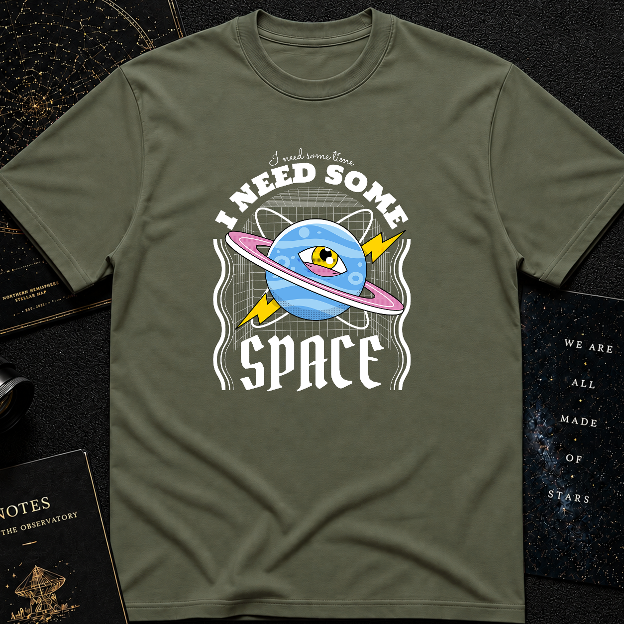 I Need Some Space T-Shirt – Funny Outer Space Graphic Tee with Planet Eye Design