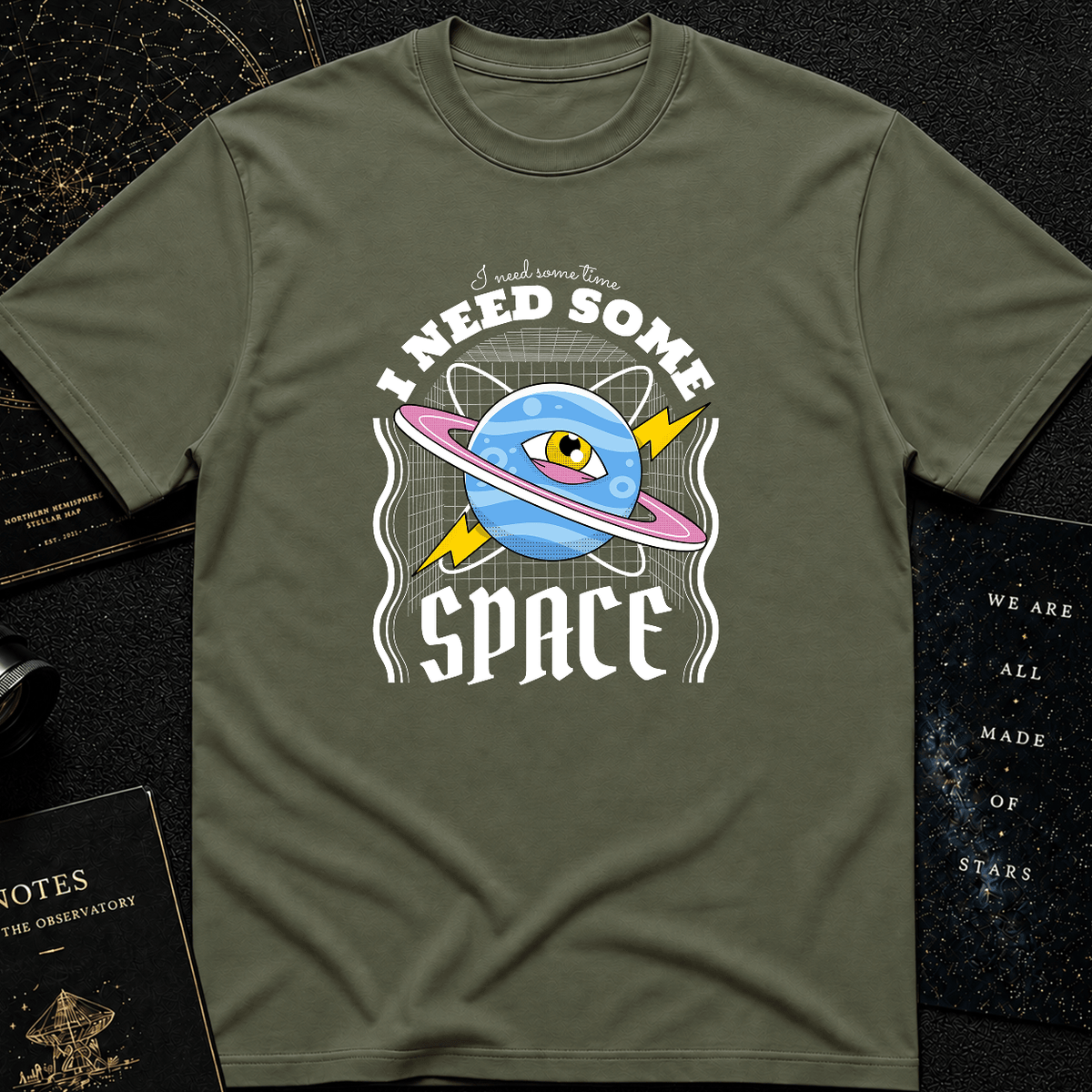 I Need Some Space T-Shirt – Funny Outer Space Graphic Tee with Planet Eye Design