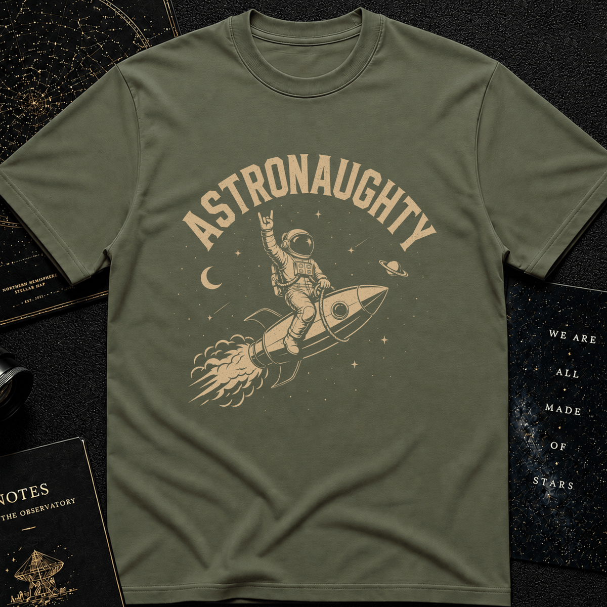 Astronaughty - on the rocket