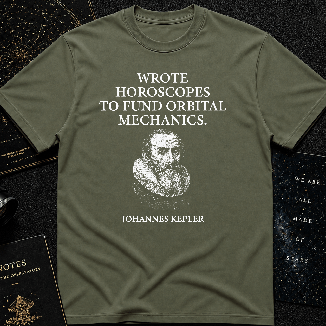 "Funded by Horoscopes" – Johannes Kepler Tee