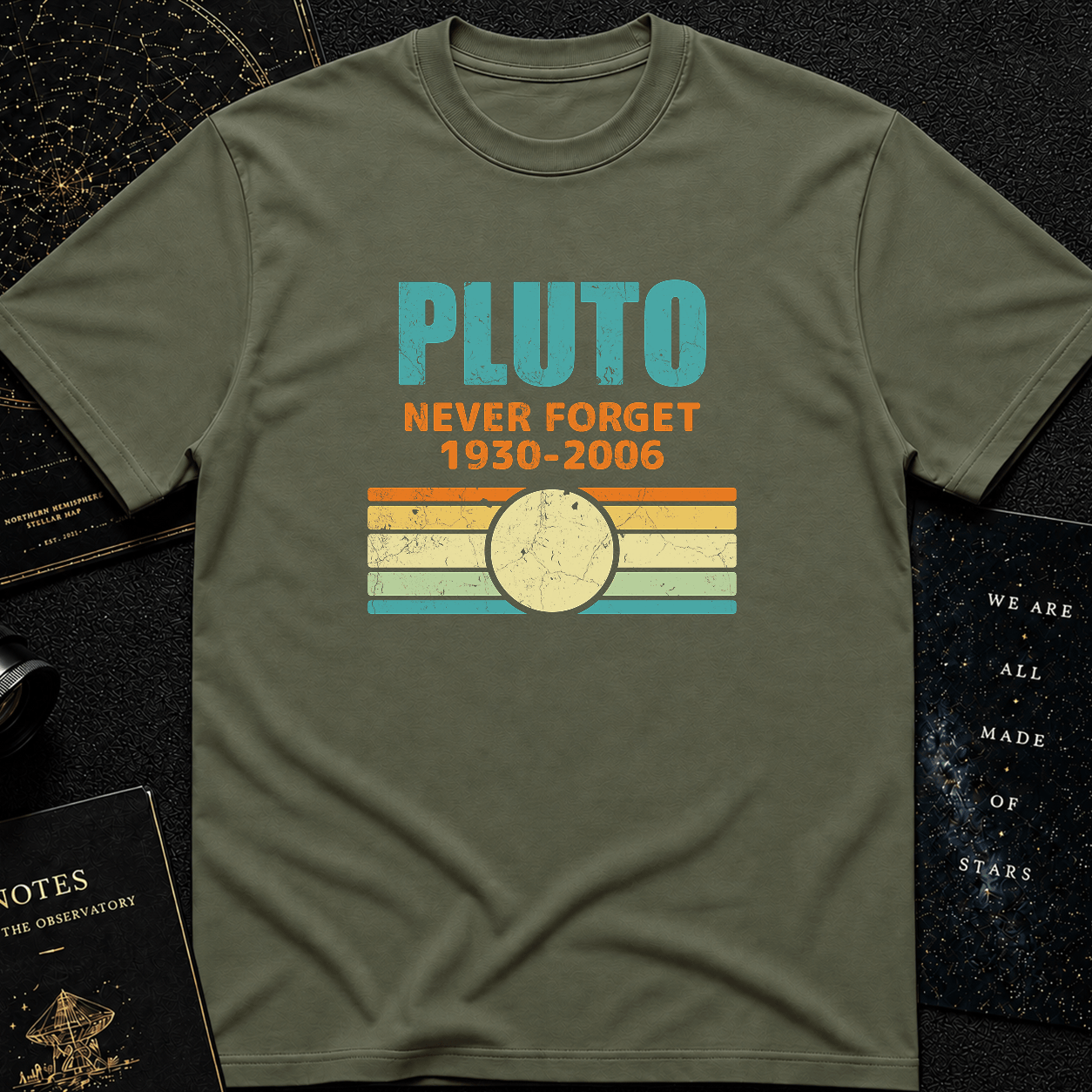 "Pluto-Never Forget" Retro tee