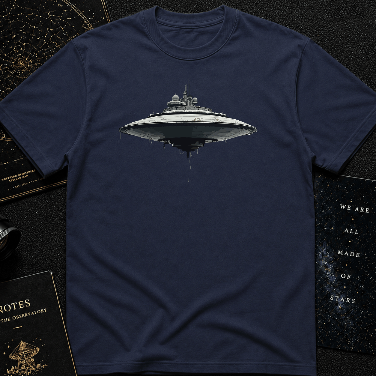 Futuristic UFO Spaceship T-Shirt – Sci-Fi Techwear Gift for Space Lovers