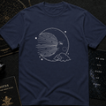 Vintage Moon Face T-Shirt – Celestial Line Art Tee for Dreamers & Stargazers