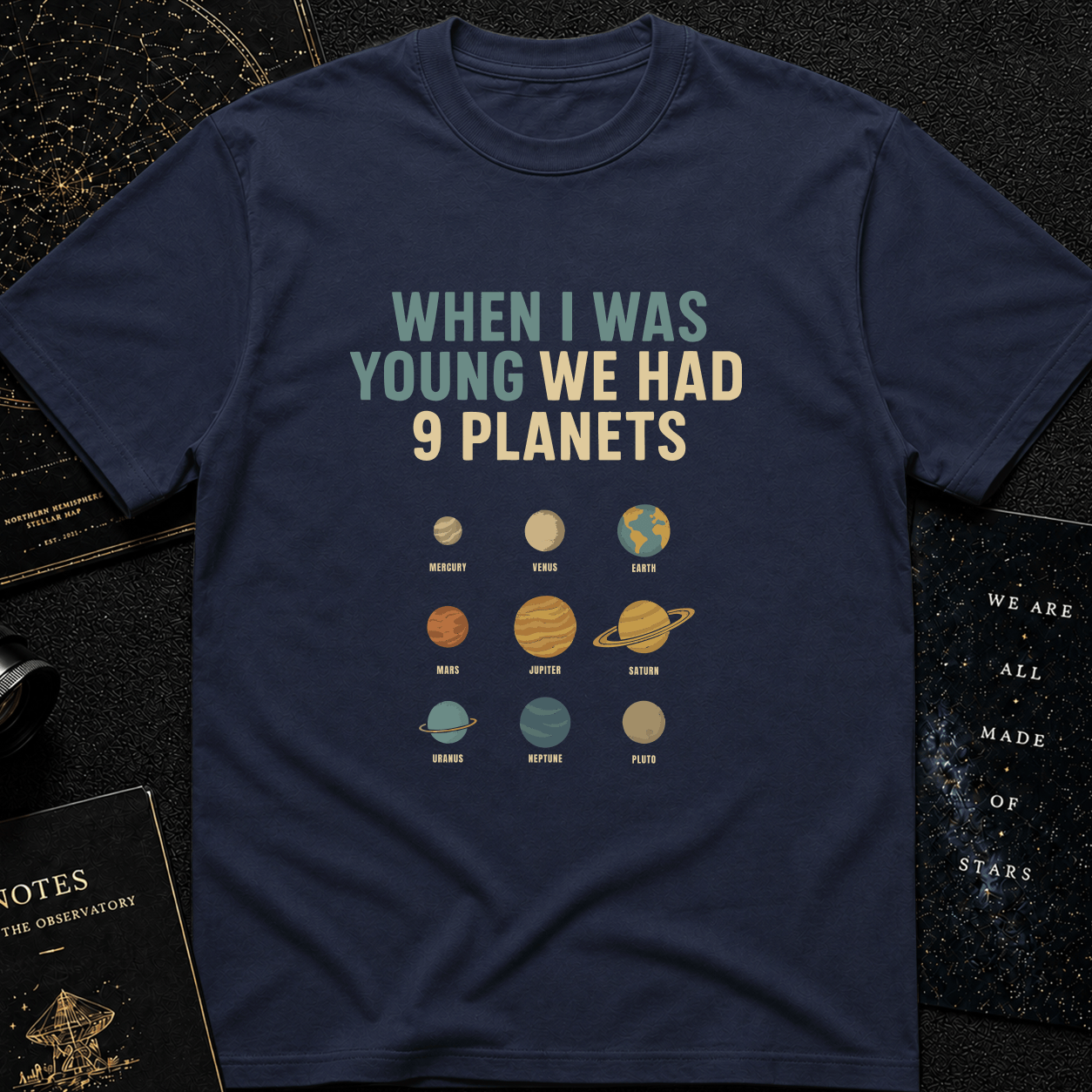 We Had 9 Planets – Retro Space Nostalgia Tee