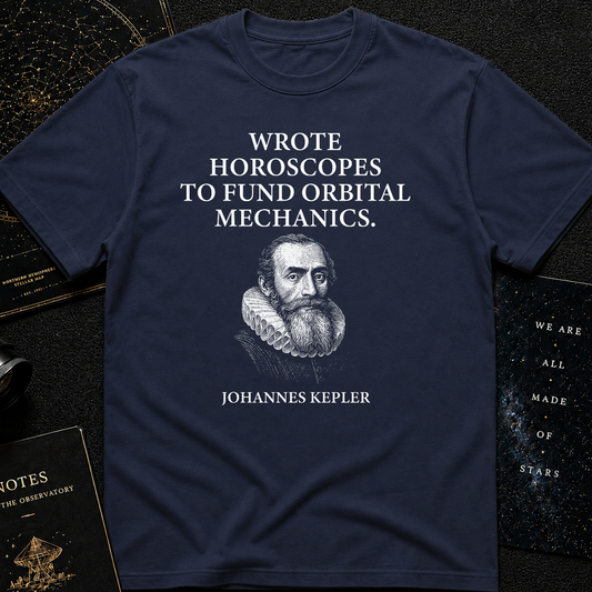 "Funded by Horoscopes" – Johannes Kepler Tee