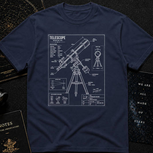Telescope blue print T-Shirt