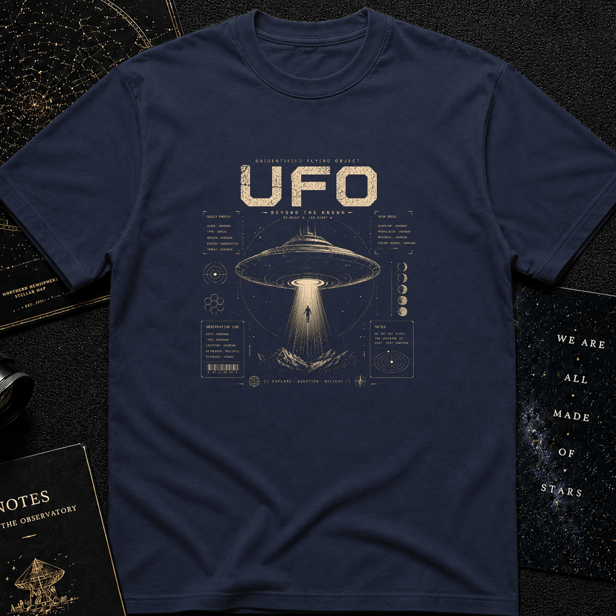 UFO Spaceship above