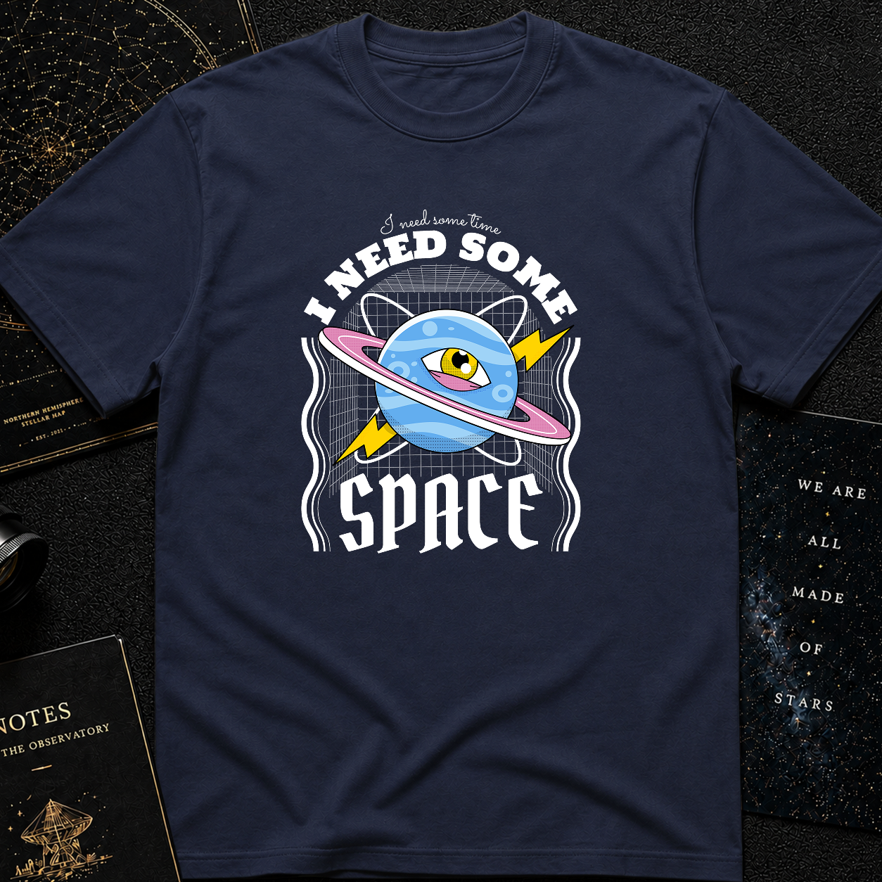 I Need Some Space T-Shirt – Funny Outer Space Graphic Tee with Planet Eye Design
