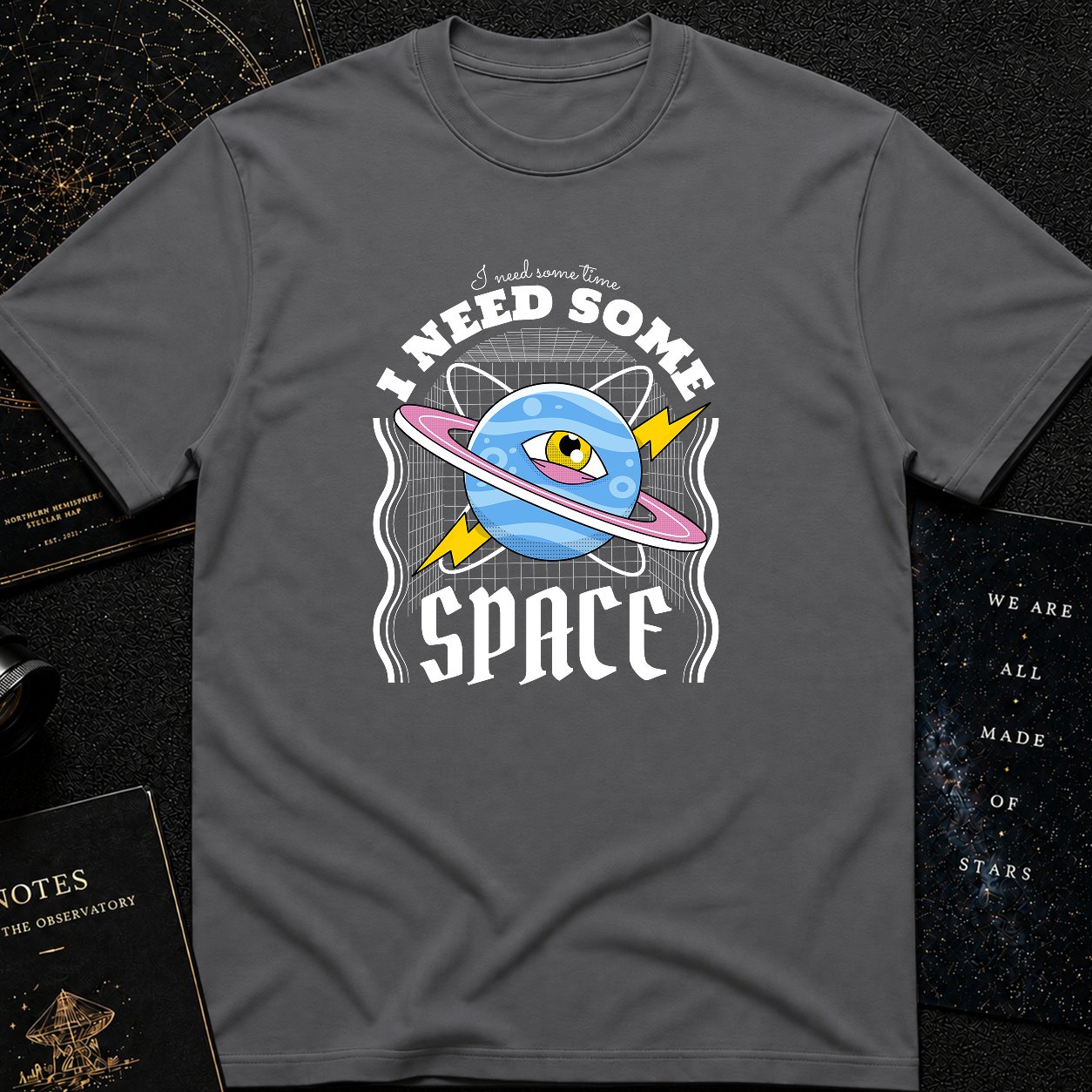 I Need Some Space T-Shirt – Funny Outer Space Graphic Tee with Planet Eye Design