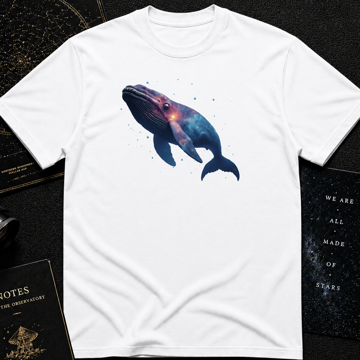 Galaxy Whale T-Shirt – Cosmic Animal Tee for Ocean & Space Lovers