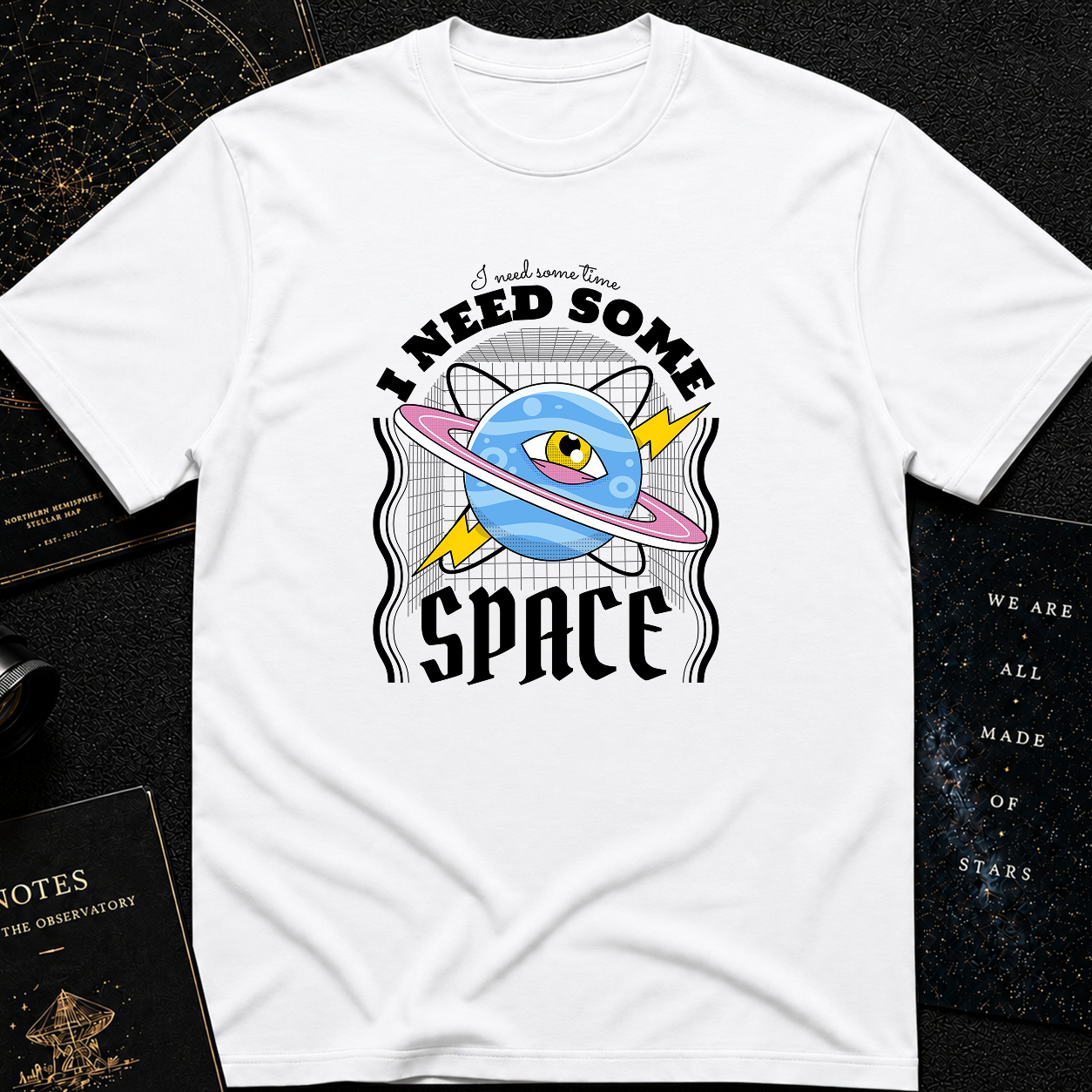 I Need Some Space T-Shirt – Funny Outer Space Graphic Tee with Planet Eye Design