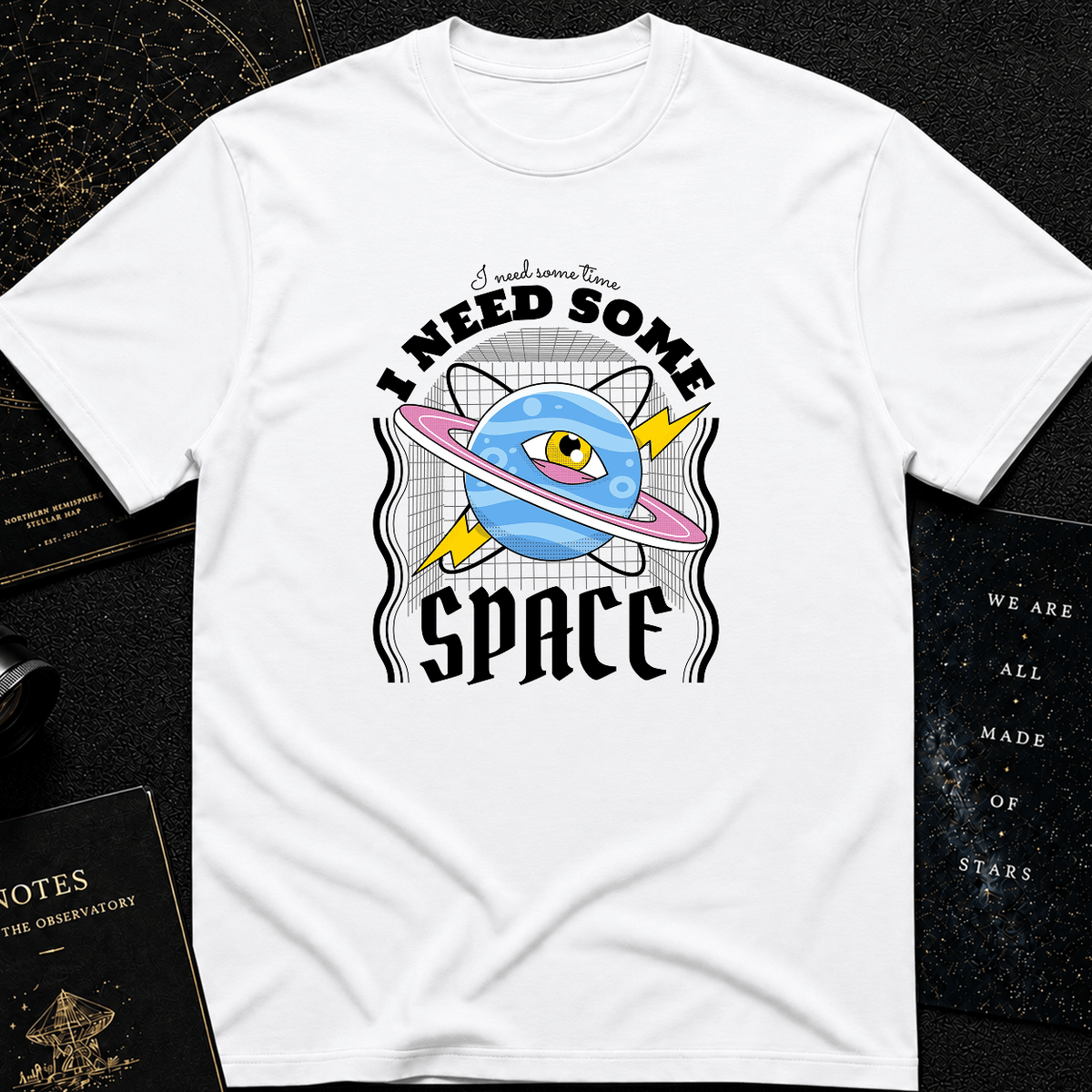 I Need Some Space T-Shirt – Funny Outer Space Graphic Tee with Planet Eye Design