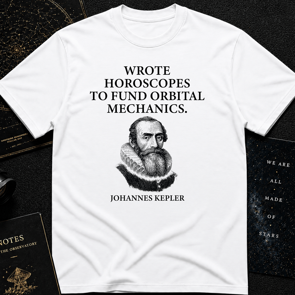 "Funded by Horoscopes" – Johannes Kepler Tee